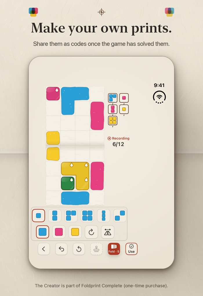 The Creator, iPhone Duo outer display. Headline: Make your own prints.